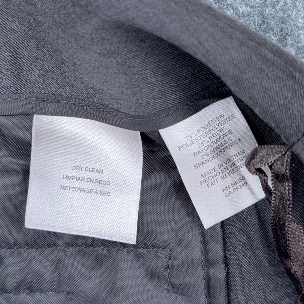 AK Anne Klein Dress Pants Women 12 Polyester Rayon Spandex Gray - Picture 4 of 8